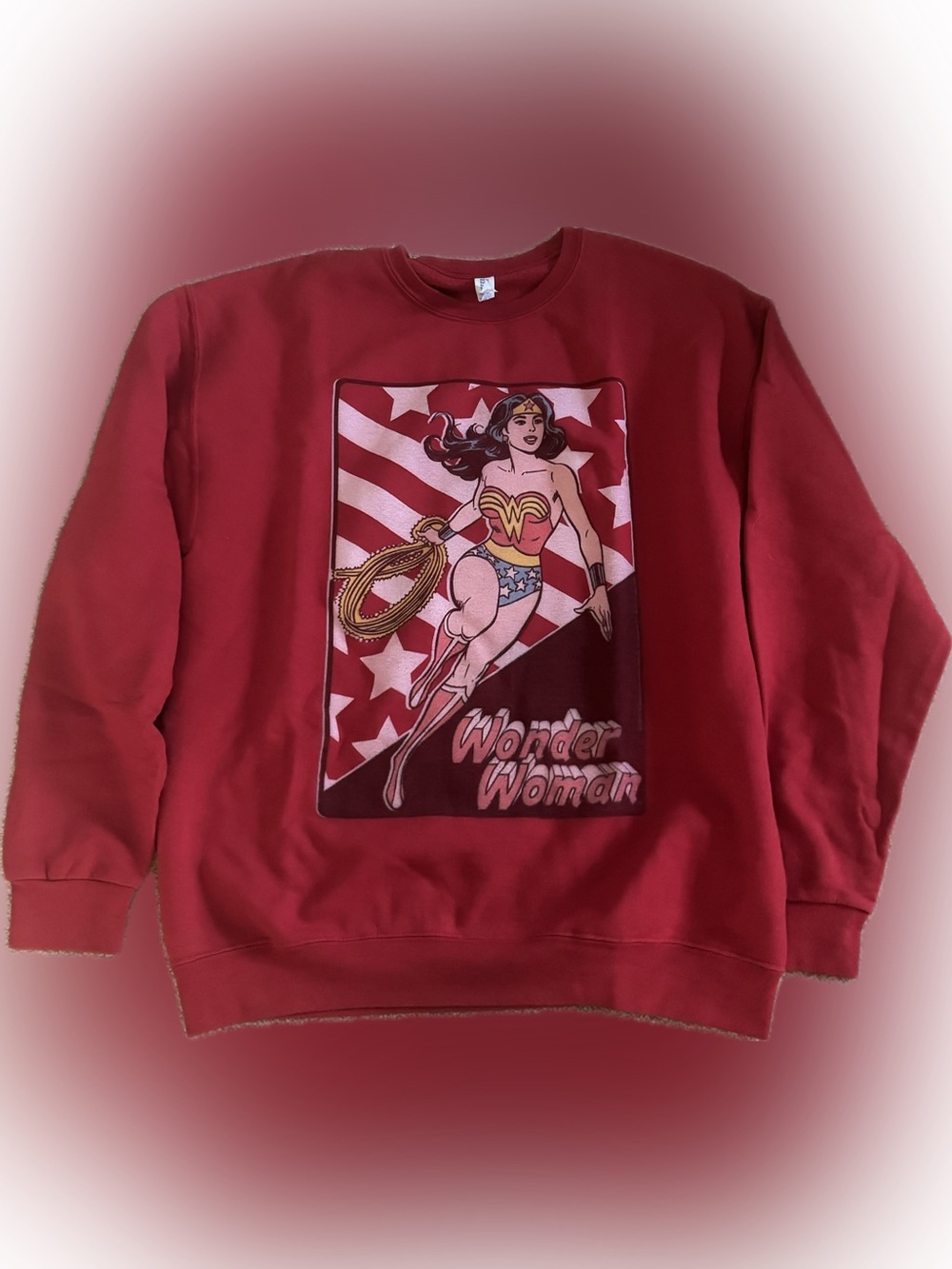 Wonder Woman Vintage-inspired Red Sweatshirt